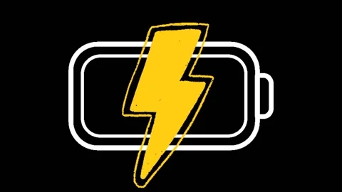 Logo of the battery being recharged Stock Footage 162477412