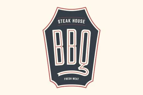 Logo BBQ Steak House Stock Illustration