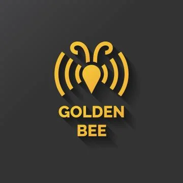 Logo of bee honey. Stock Illustration