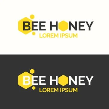 Logo of bee honey. Stock Illustration