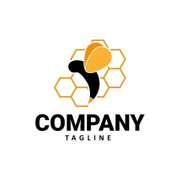 Logo Bee logoground Stock Illustration