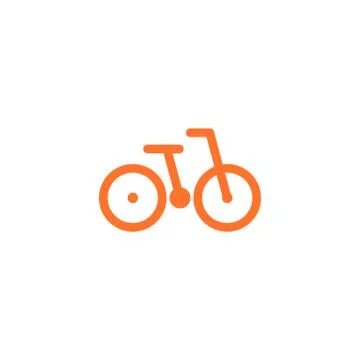 Logo of a bicycle from simple lines Stock Illustration