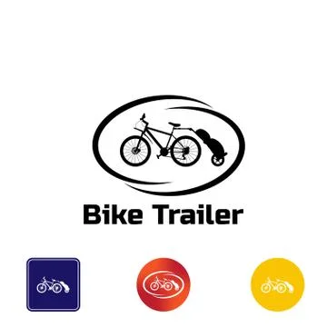 Logo bike trailer Stock Illustration