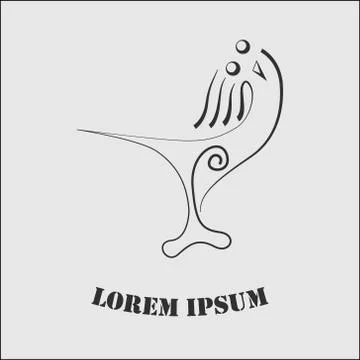Logo bird icon template Stock Illustration