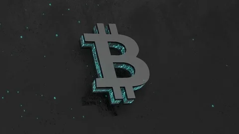 Logo bitcoin. digital wind. minimalistic design. cinematic background. energy Stock Footage 83717393