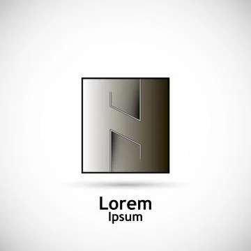 Logo black letter. Stock Illustration