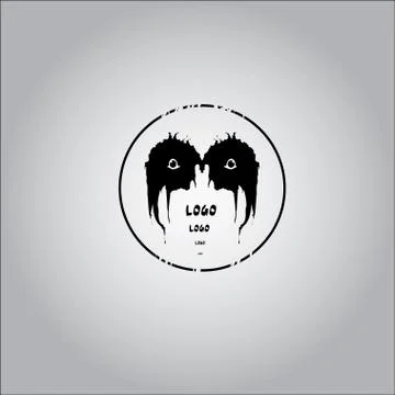 Logo black mask Stock Illustration
