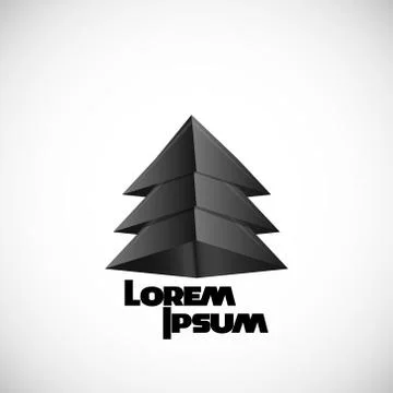Logo black pyramid Stock Illustration