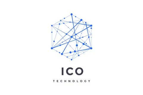 Logo for blockchain technology Stock Illustration