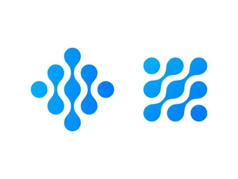 Logo blockchain technology with round circle connection structure. Modern hig Stock-Illustration