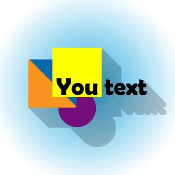 Logo on a blue background Stock Illustration