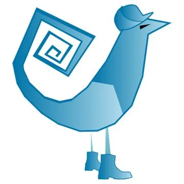 Logo blue bird Stock Illustration