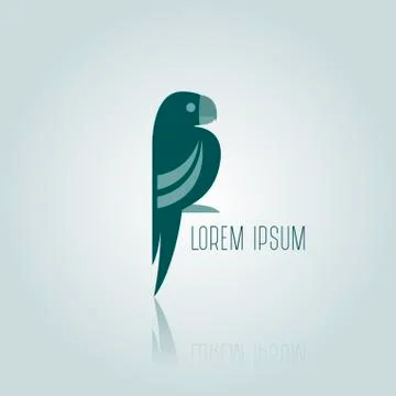 Logo blue Parrot Stock Illustration