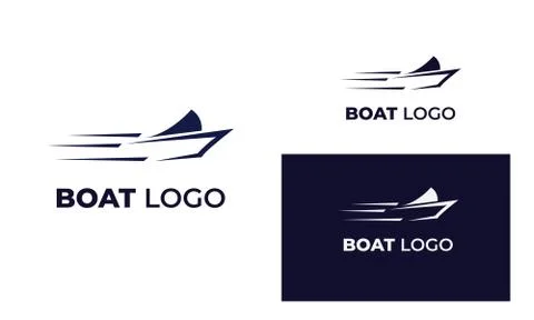 Logo boat with modern style Stock Illustration
