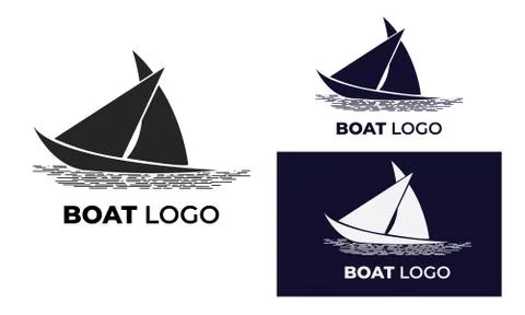 Logo boat with modern style Stock Illustration