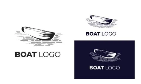 Logo boat with modern style Stock Illustration