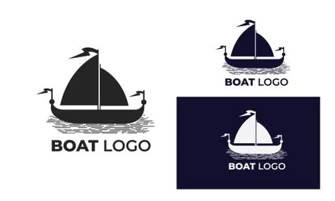 Logo boat with modern style Stock Illustration
