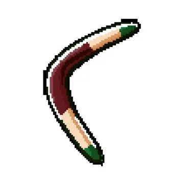 Logo boomerang pixel art vector illustration Stock Illustration