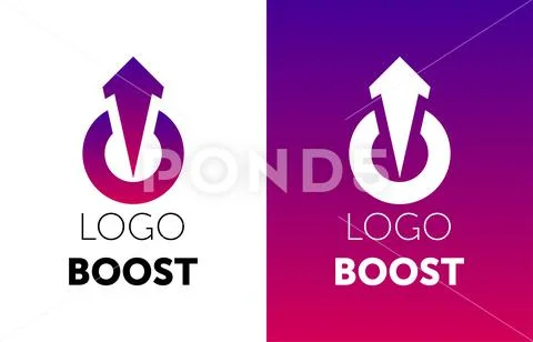 Logo Boost Template Design Vector. boost logotype. Stock-Illustration