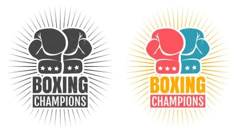 Logo for boxing with glove. Stock Illustration