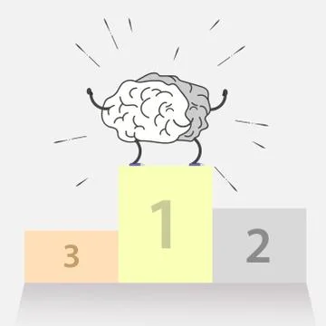 Logo of brain for sport win Stock Illustration