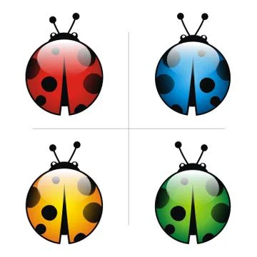 Logo bugs vector icon animal pets insect Illustrazione stock