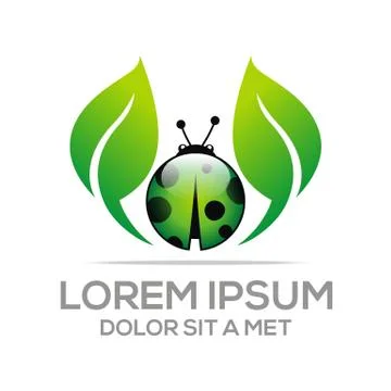 Logo bugs vector icon animal pets insect Stock-Illustration