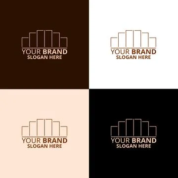 Logo building template Illustrazione stock