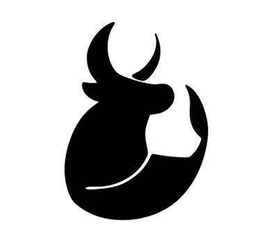 Logo bull icon Stock Illustration