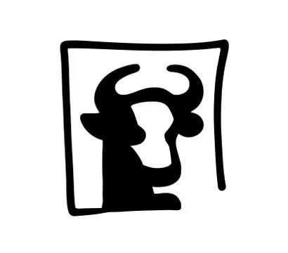 Logo bull icon Stock Illustration