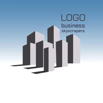 Logo business building Stock Illustration