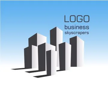 Logo business building Stock Illustration
