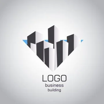 Logo business building Stock Illustration