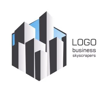 Logo business building Stock Illustration