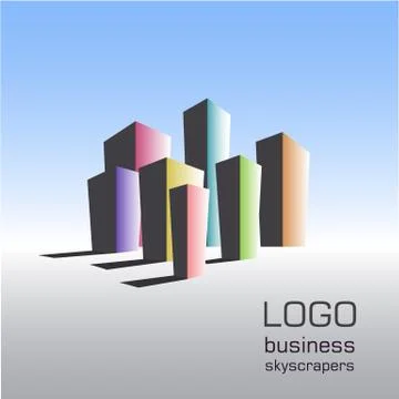 Logo business building Stock Illustration