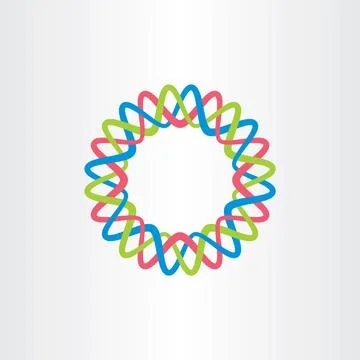Logo business circle tech icon colorful vector 스톡 일러스트