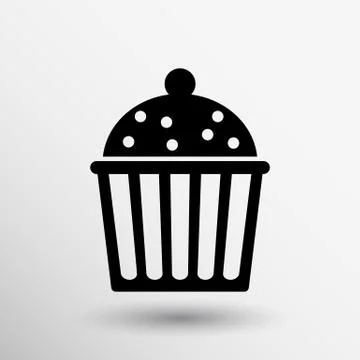 Logo cake cupcake vector symbol label design Illustrazione stock