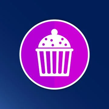 Logo cake cupcake vector symbol label design Stock Illustration