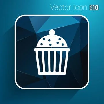 Logo cake cupcake vector symbol label design Stock Illustration