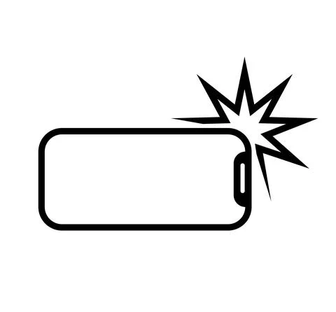 Logo camera with flash on a white background isolated. Stock Illustration