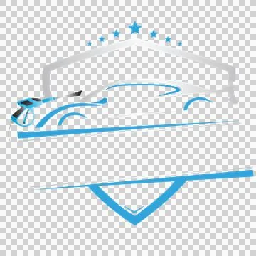 Logo Car Silhouette Inside A Shield With Stars spray nozzle Stock Illustration