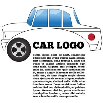 Logo on the car theme. Stock Illustration