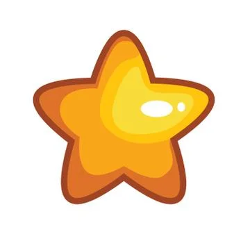 Logo with cartoon star Illustrazione stock