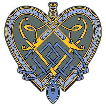 Logo in the Celtic style. Stock Illustration