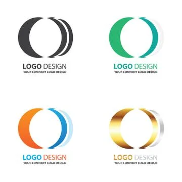 Logo circle design vector set Stock Illustration