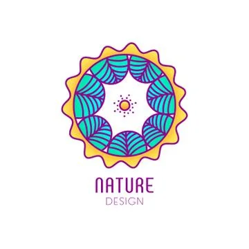 Logo circle forest  Stock Illustration