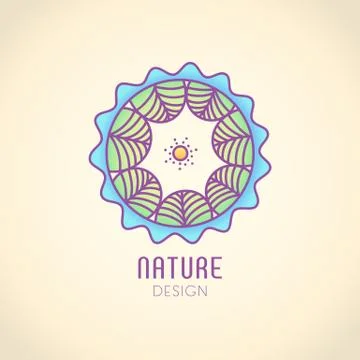Logo circle forest  Stock Illustration