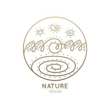 Logo circle nature Stock Illustration