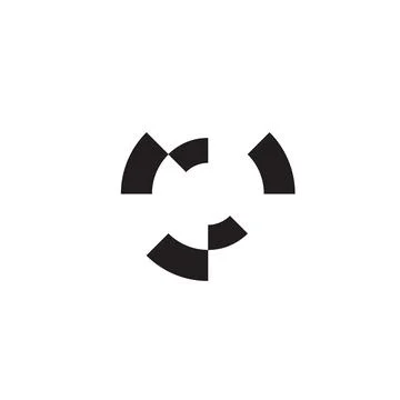 Logo circle rotate spin tech minimalist unique Stock Illustration