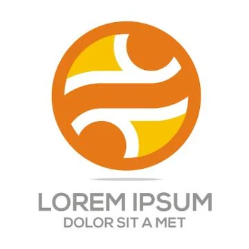 Logo Circle Round Infinity Design Concept Stock Illustration